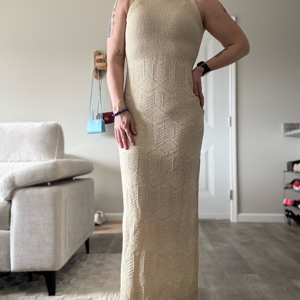 Elegant Cream Maxi Dress